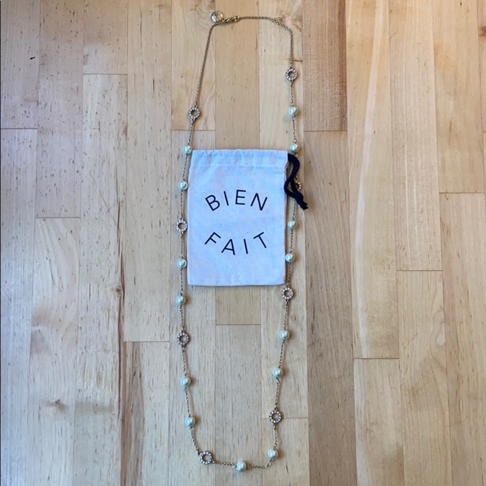 J Crew pearl bead and rhinestone necklace